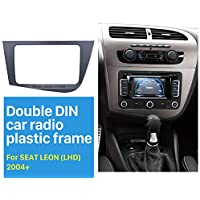 BEESCLOVER - Marco de radio estéreo de coche 2DIN para Seat Leon 2005-2011 con volante a la izquierda- panel para…